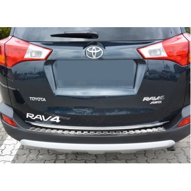 Накладка на крышку багажника (нерж.сталь) Toyota Rav4 (2013-2015) бренд – Croni главное фото